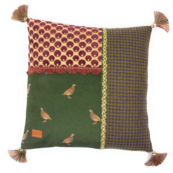 Scottish cushion with partridge