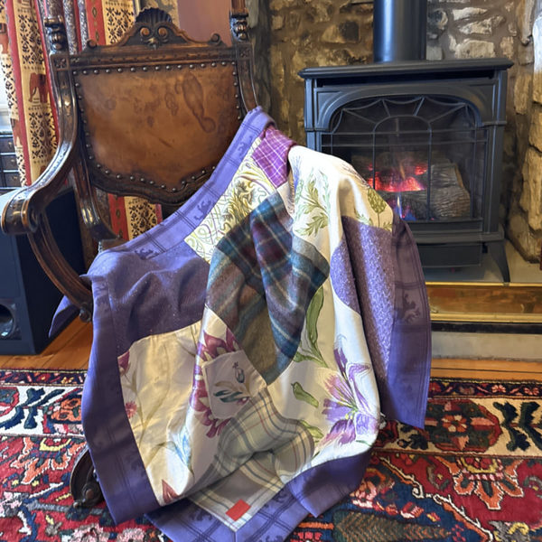 Scottish throw with thistle