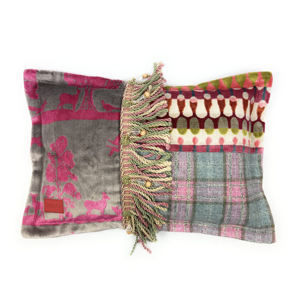 Scottish cushion with crazy trim