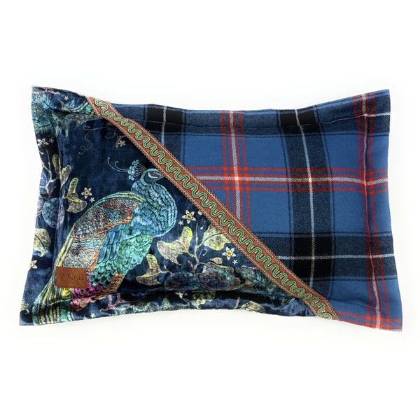 Scottish cushion with peacock