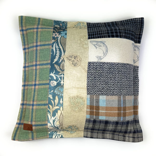 Scottish Cushion with jumping salmon
